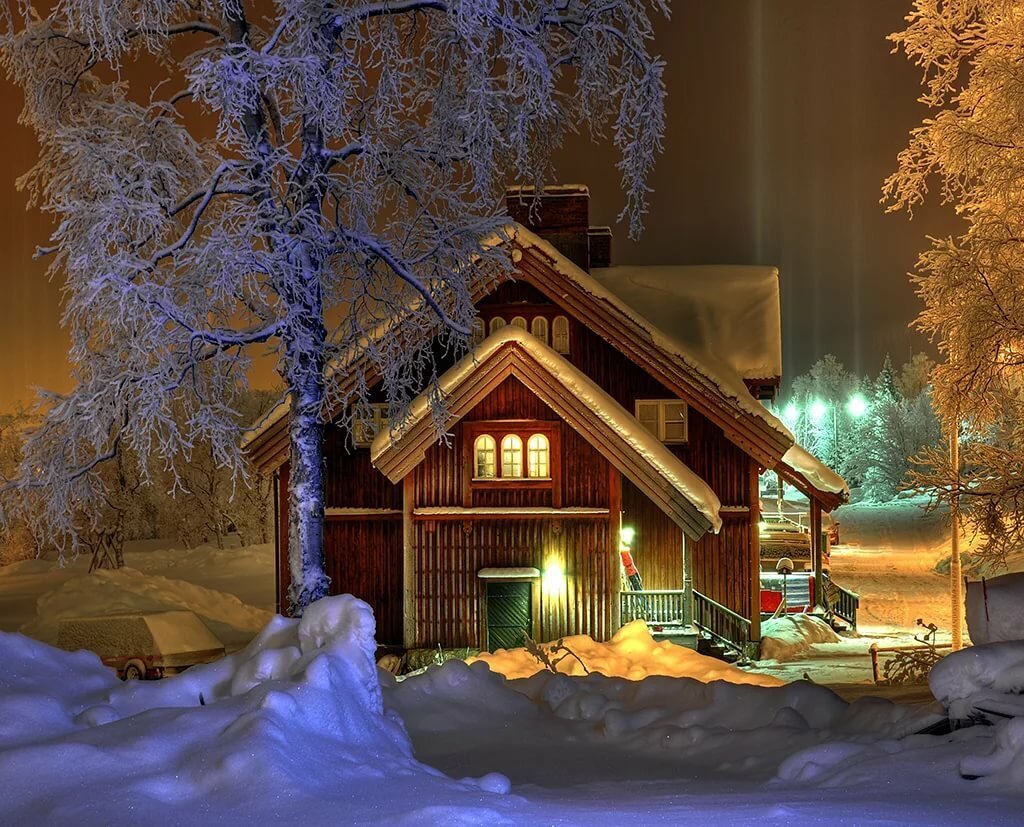 Сказочные Зимние Домики Фото