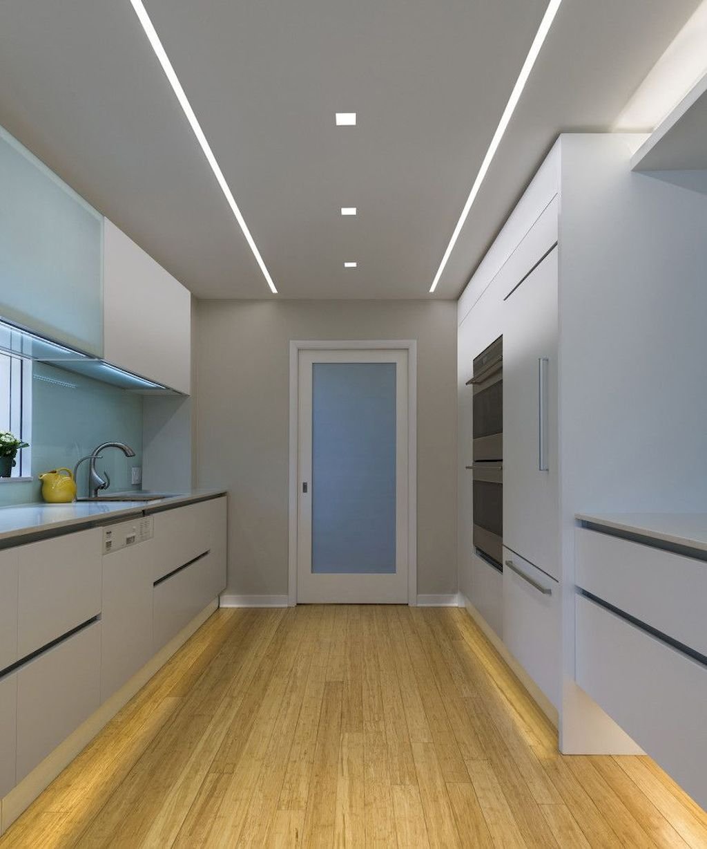 Натяжной Потолок На Кухне Дизайн С Лампами