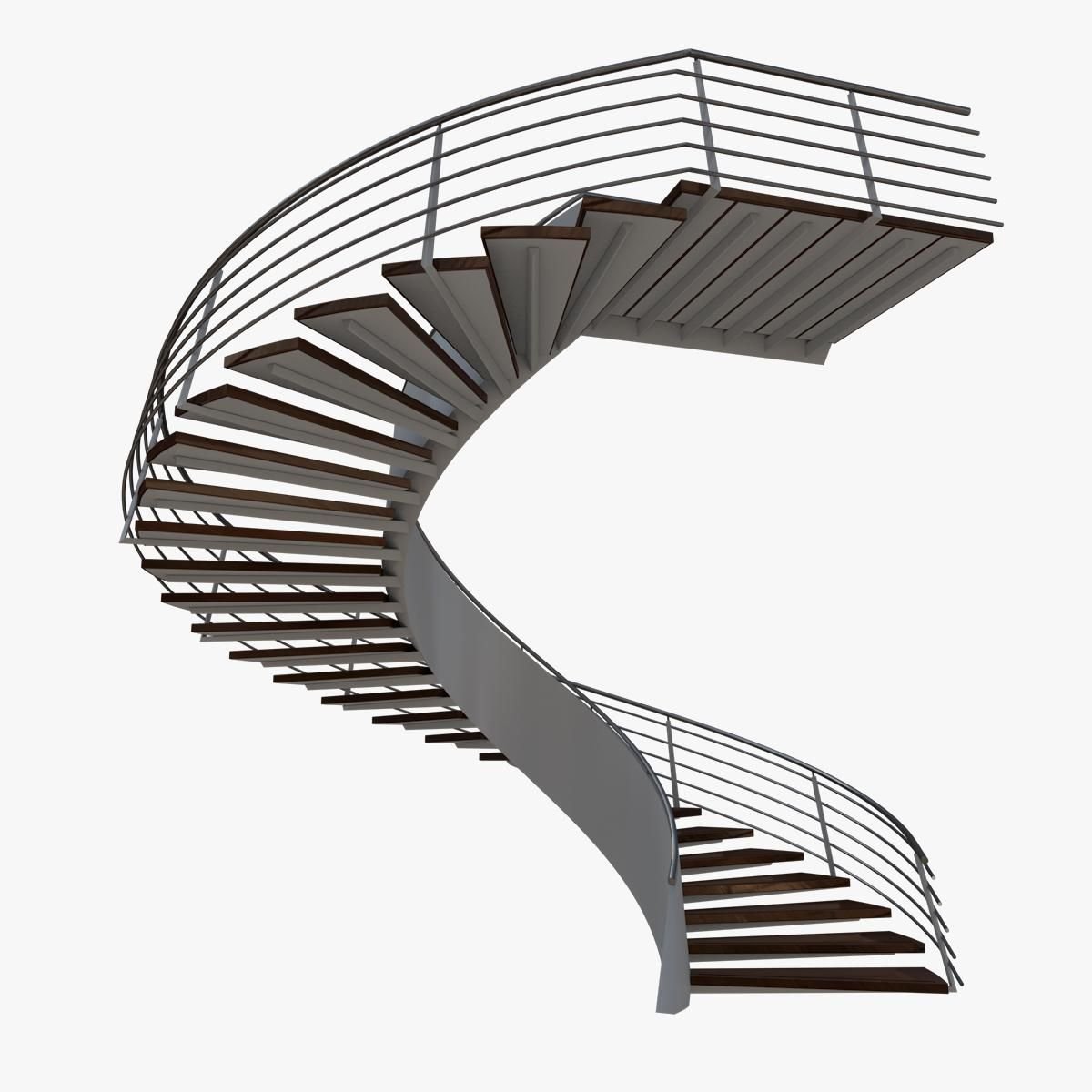 Винтовая лестница в Синема 4д