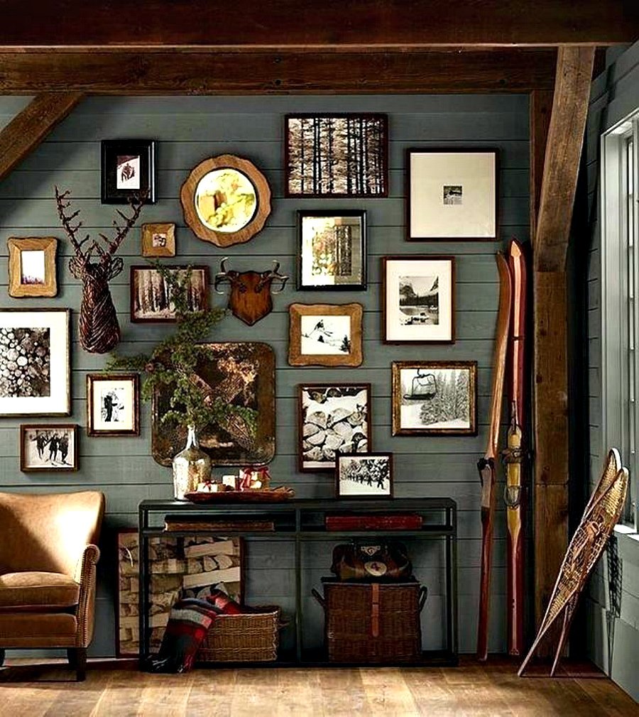 Декор из спилов дерева в интерьере