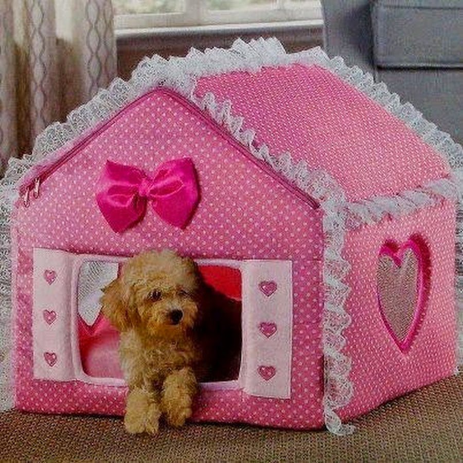 Домик для собаки розовый