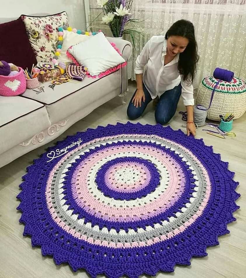 Коврики связанные крючком
