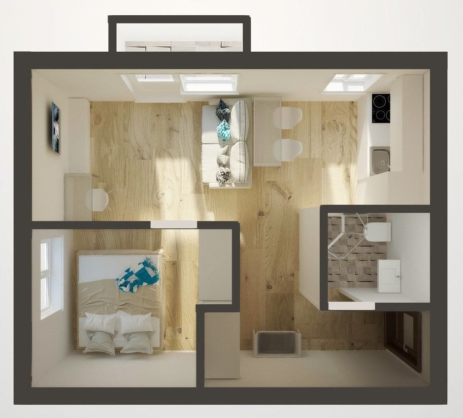 Планировка однушки хрущевки 30 кв.м