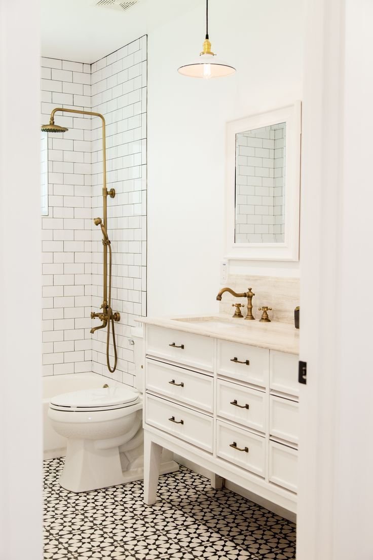 Ванная комната белая плитка