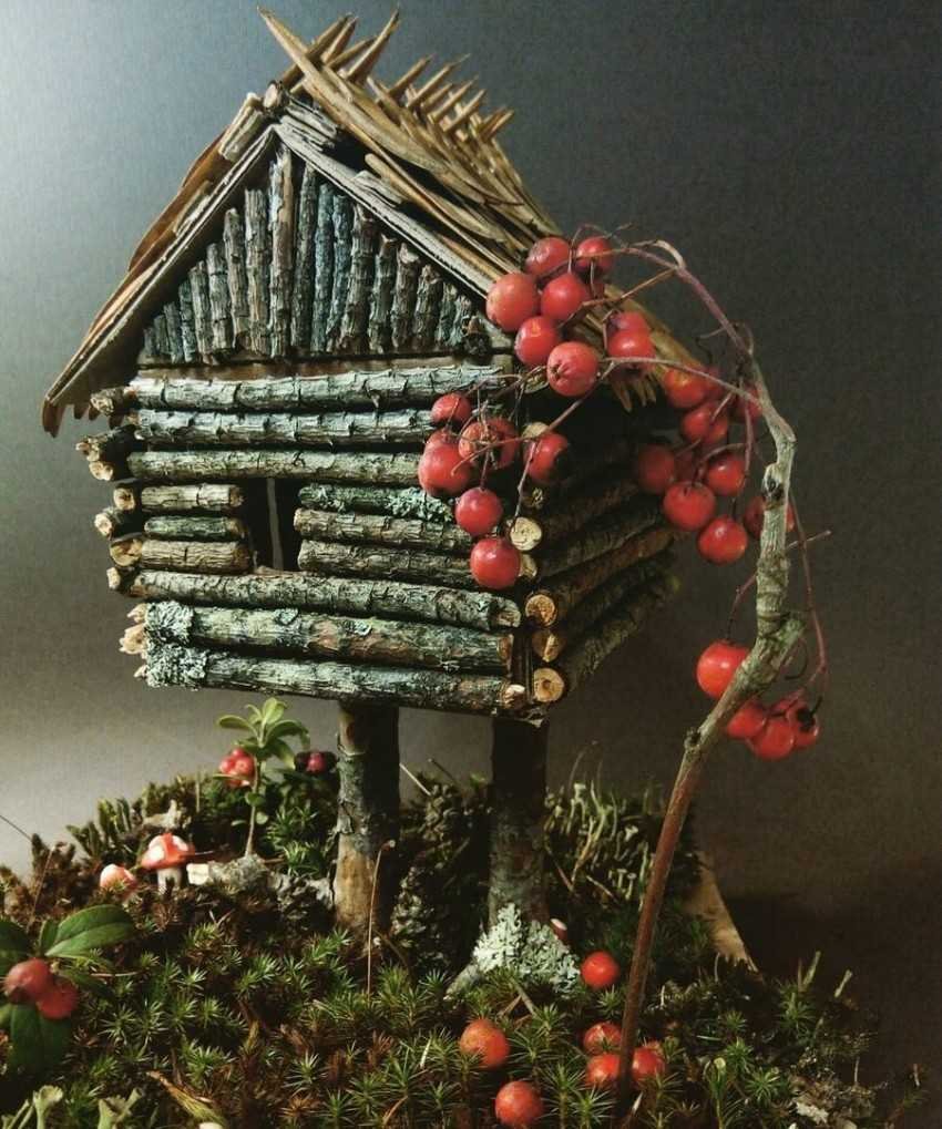 Осенняя композиция с домиком