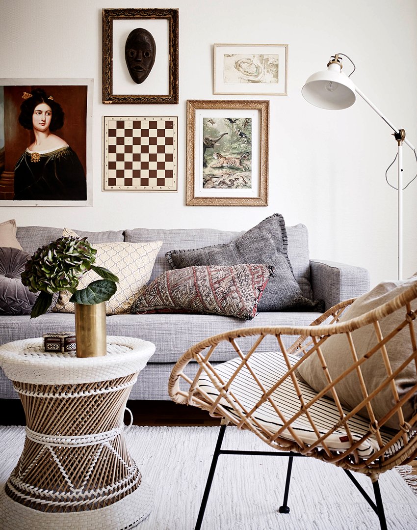 Плетеная мебель в интерьере квартиры