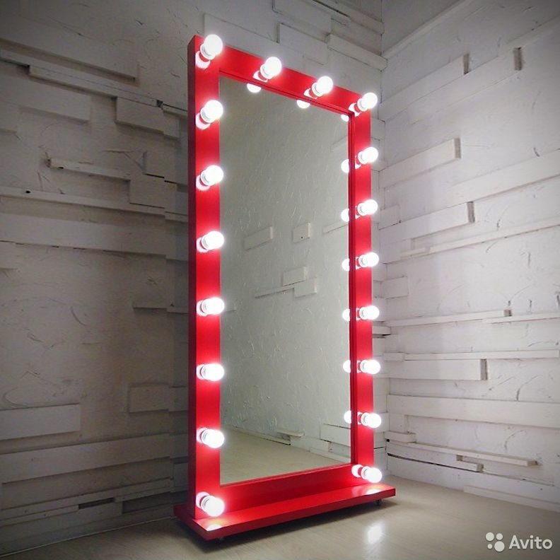 Зеркало для салона красоты с лампочками