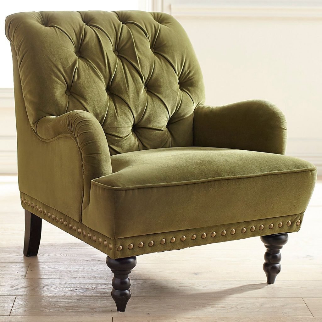 Green Velvet Armchair