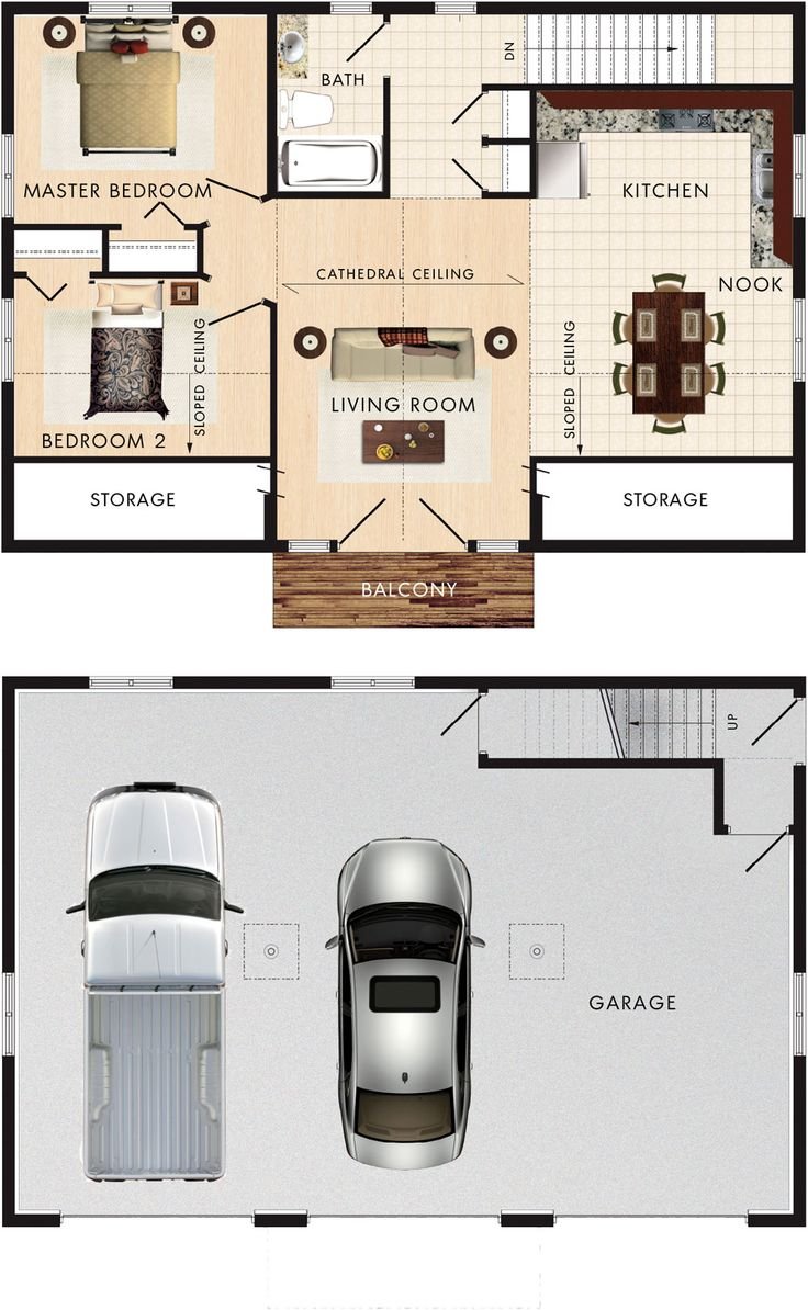 План жилого гаража