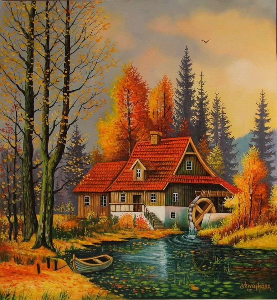 Томас Кинкейд горный пейзаж картины