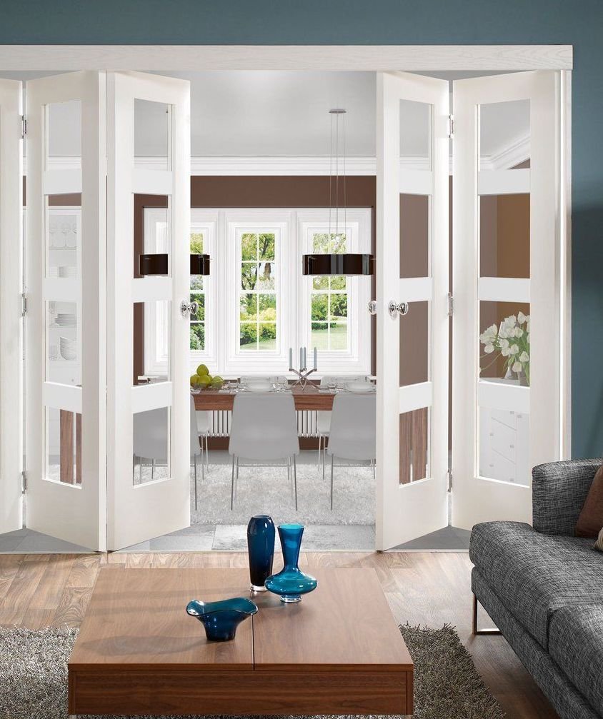 Алюминиевая дверь гармошка Алютех