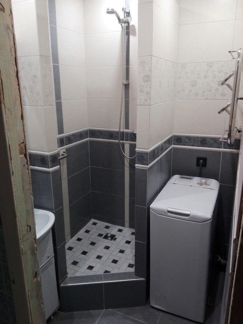 Ремонт ванной комнаты в хрущевке фото совмещенный с туалетом с душевой кабиной