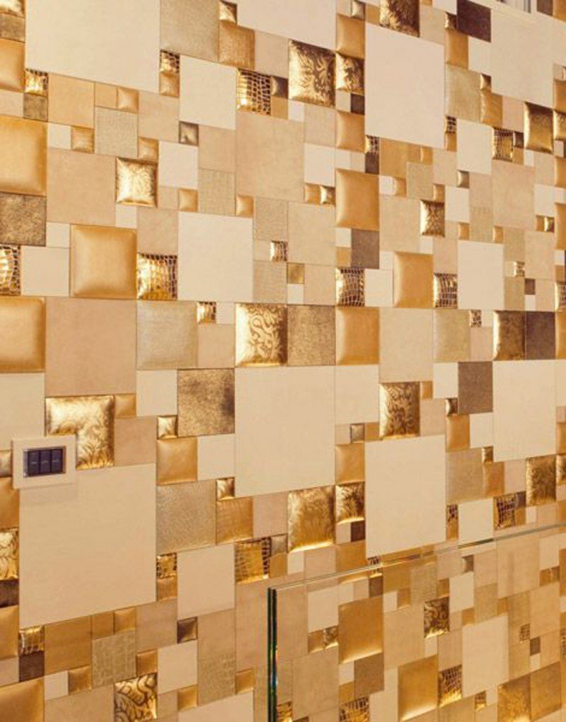 Золотые панели на стену