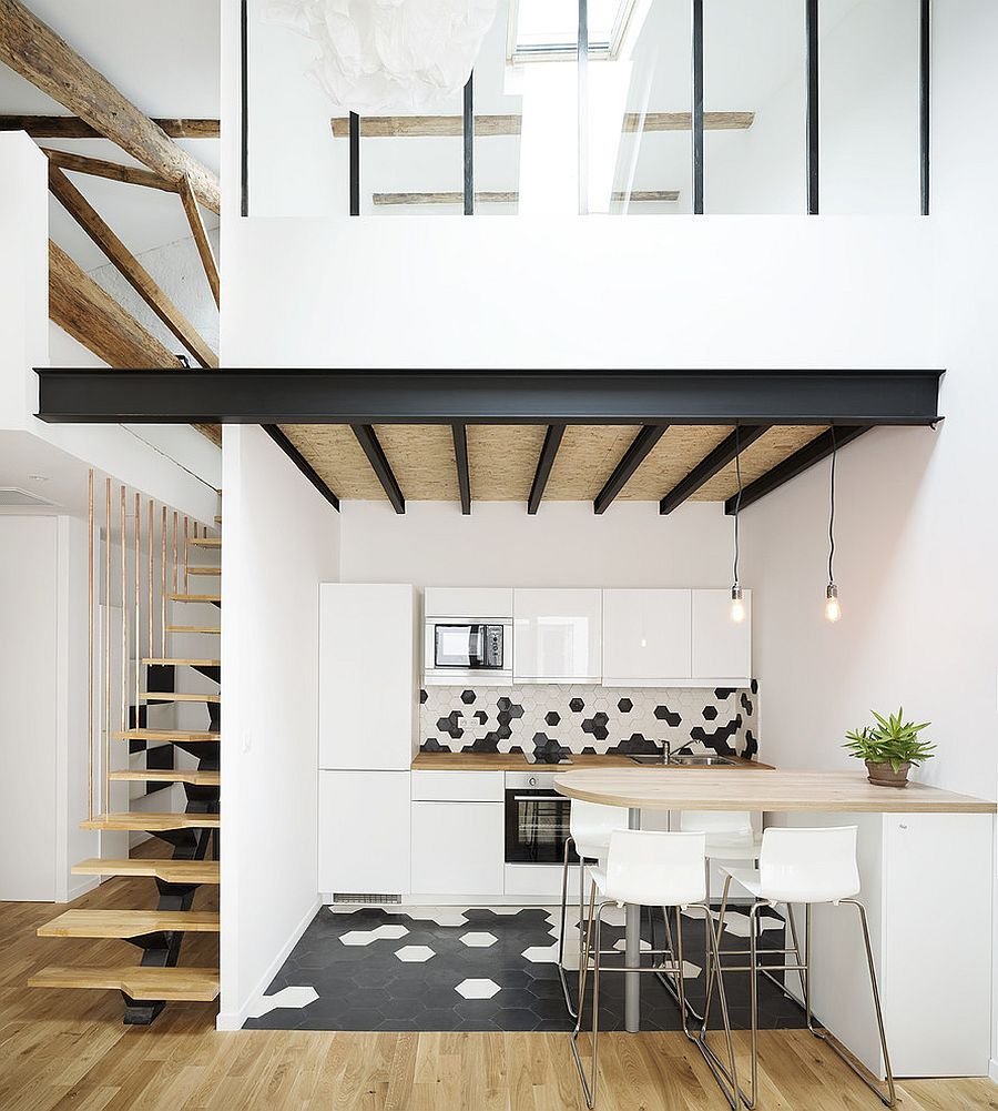 Дизайнерский интерьер двухуровневой квартиры