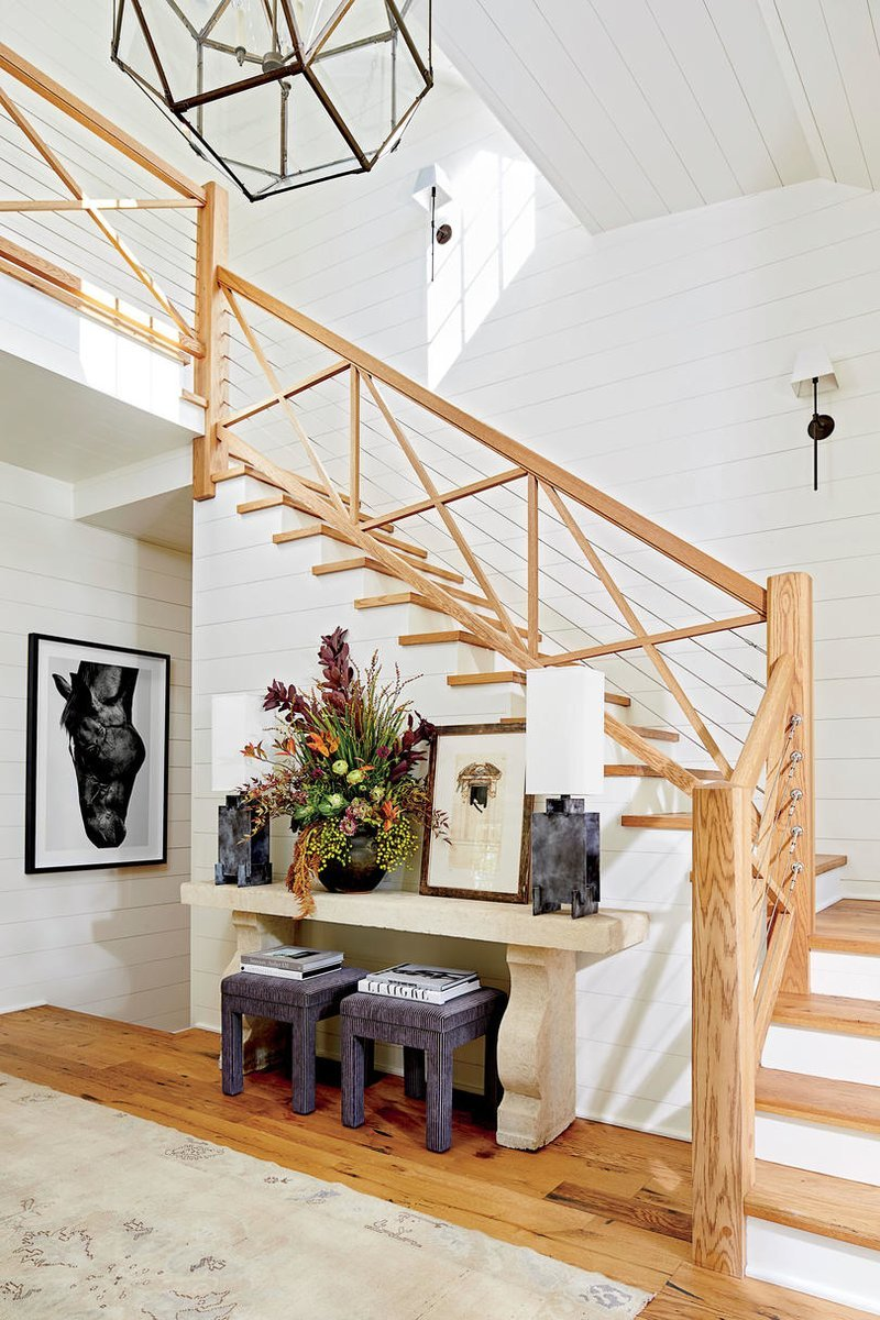 Лестница в скандинавском стиле в частном доме