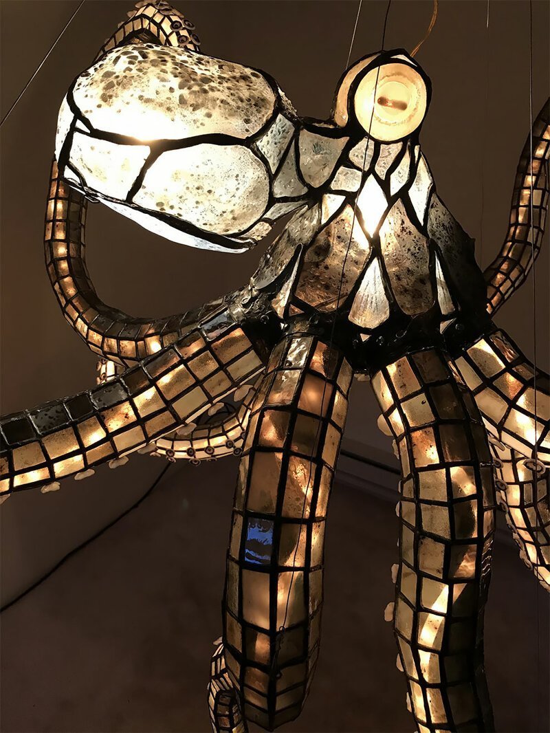 Люстра Single Octopus Chandelier хром