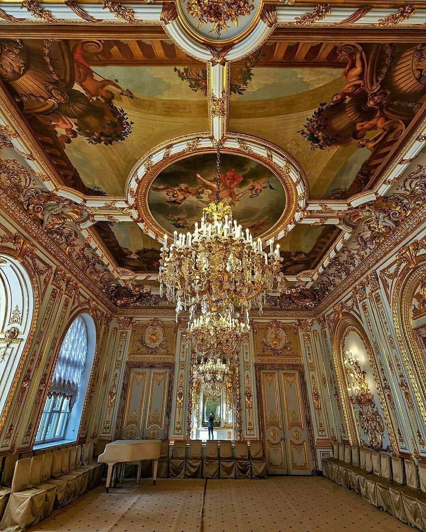 Юсуповский дворец в Петербурге зелёная гостиная