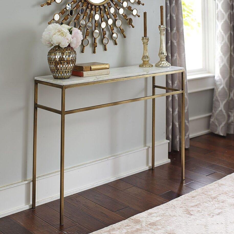 Console Table Palmer Polished Stainless Steel