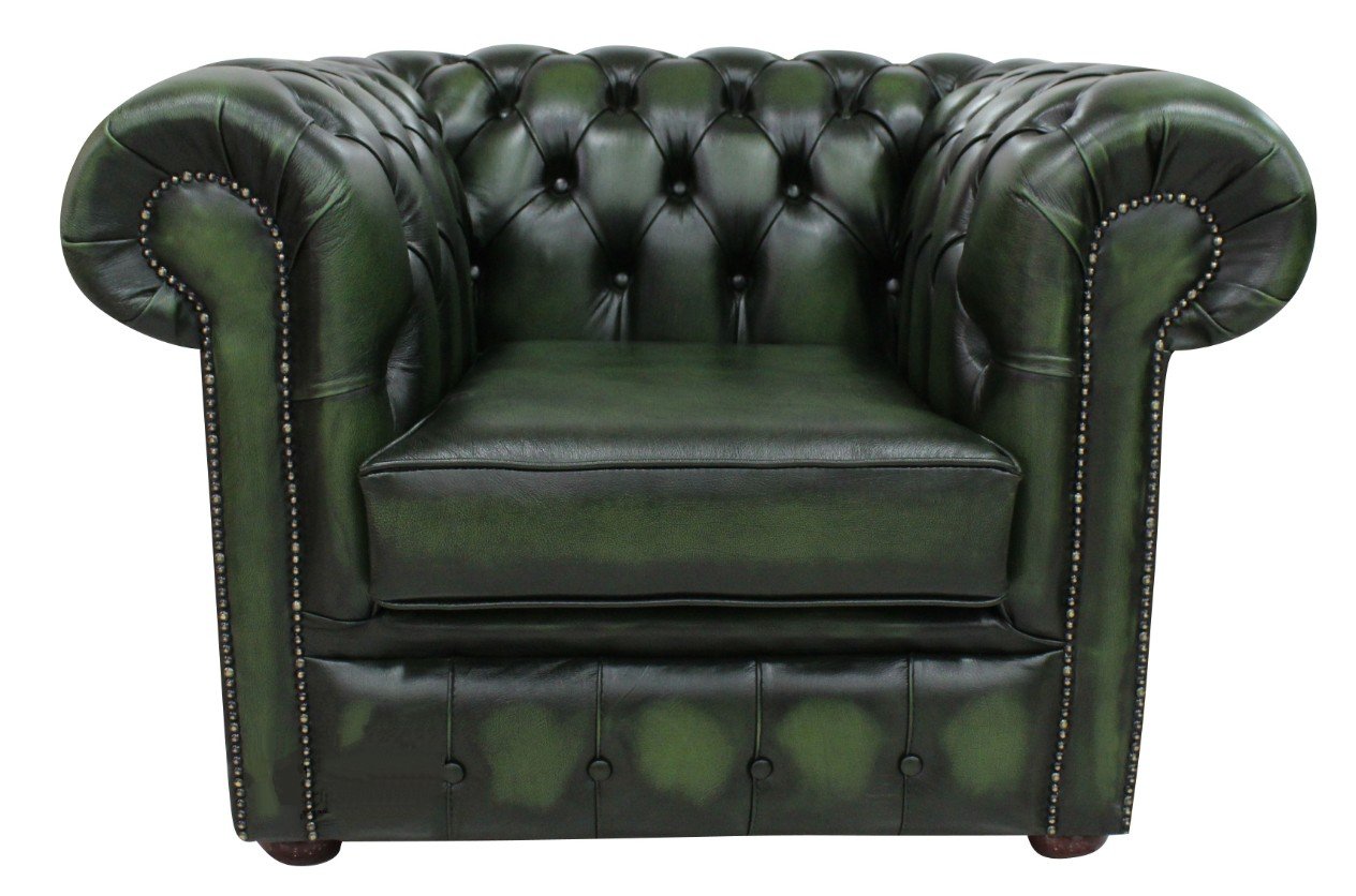 Кресло Честерфилд зеленое