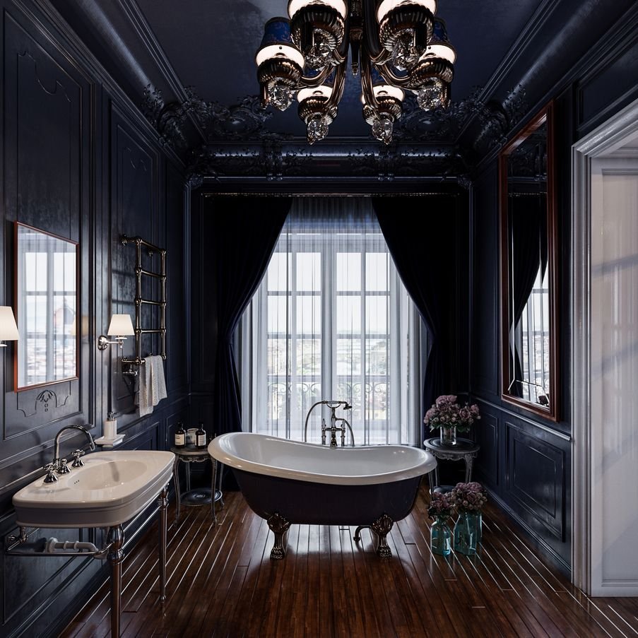 Викторианская Готика интерьер темный