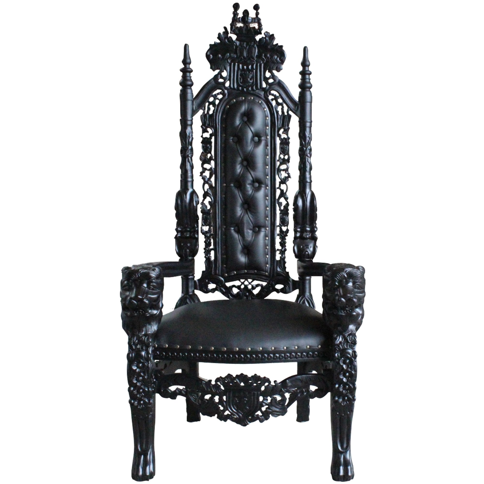 Готическое кресло трон с навесом