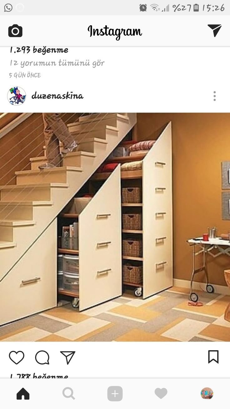 Шкаф для обуви под лестницей