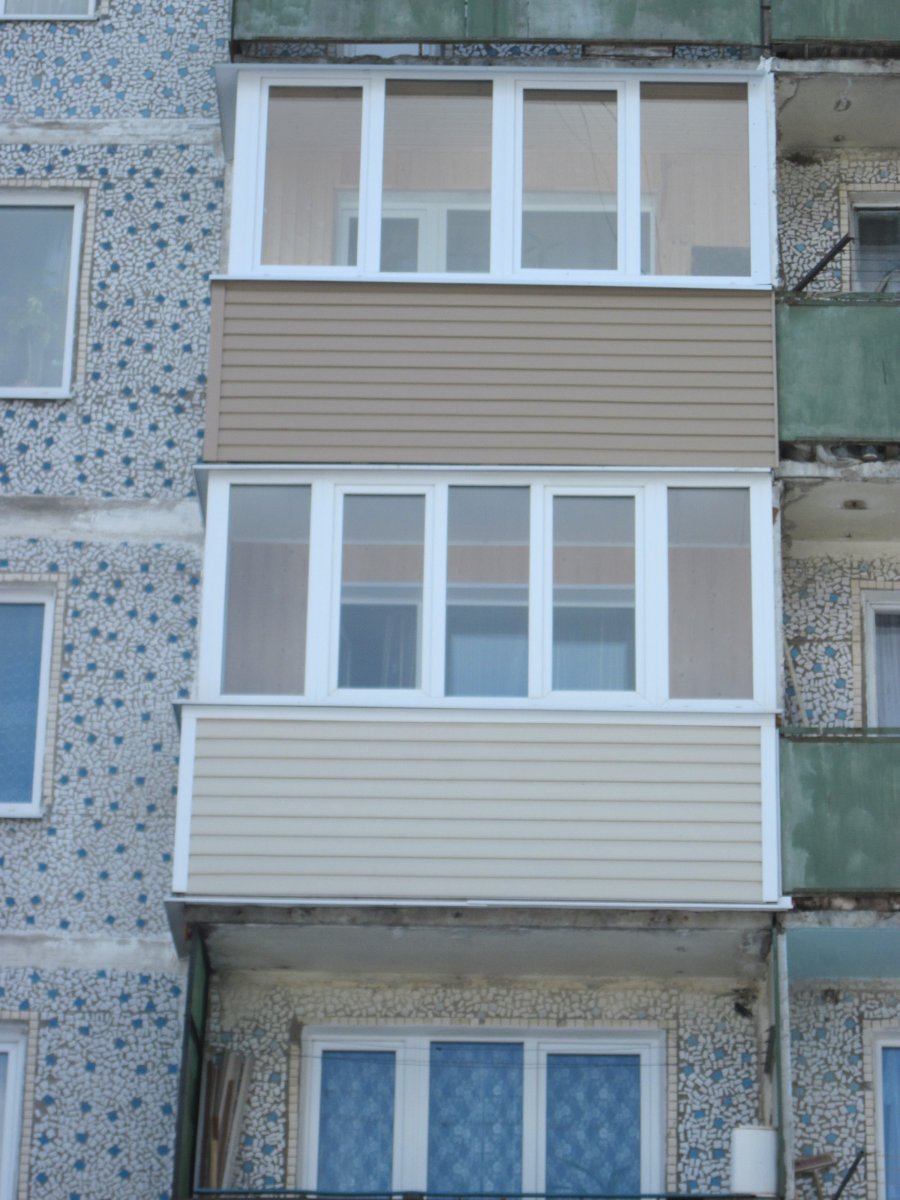 Балконы с выносом обшивка