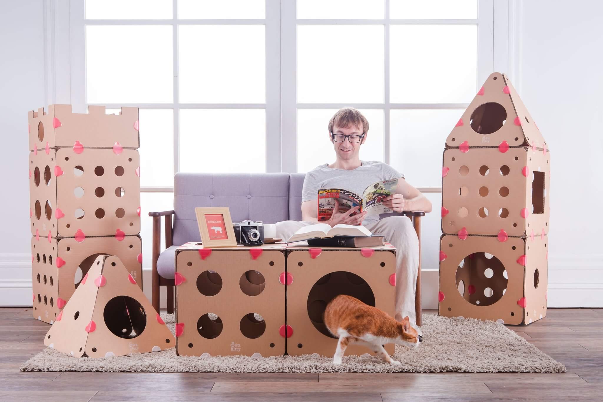 Дом для кошки из картона
