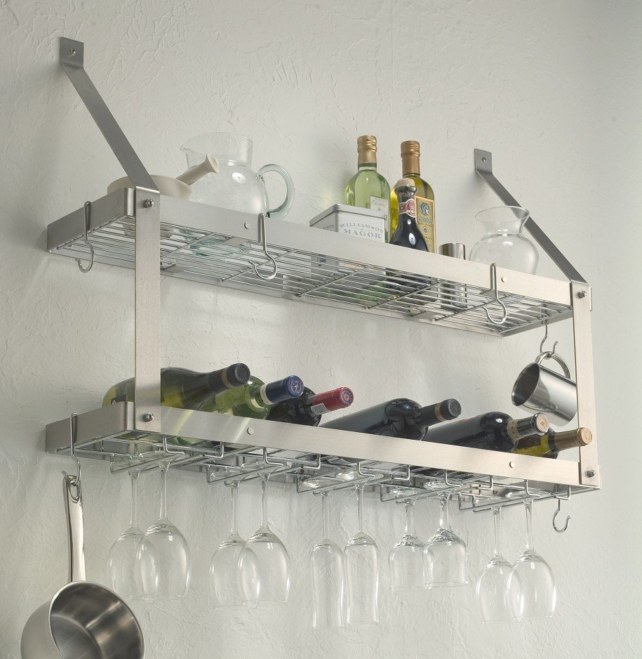 Навесная - настенная полка для цветов в стиле Loft (Wall Shelf - 28)