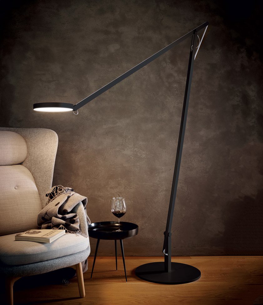 Mercury Glass Stacked Ball Floor Lamp Brass
