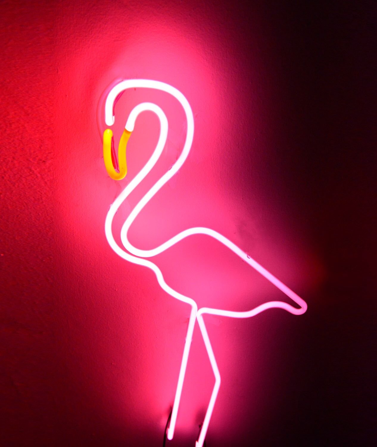 Неоновая картина Фламинго