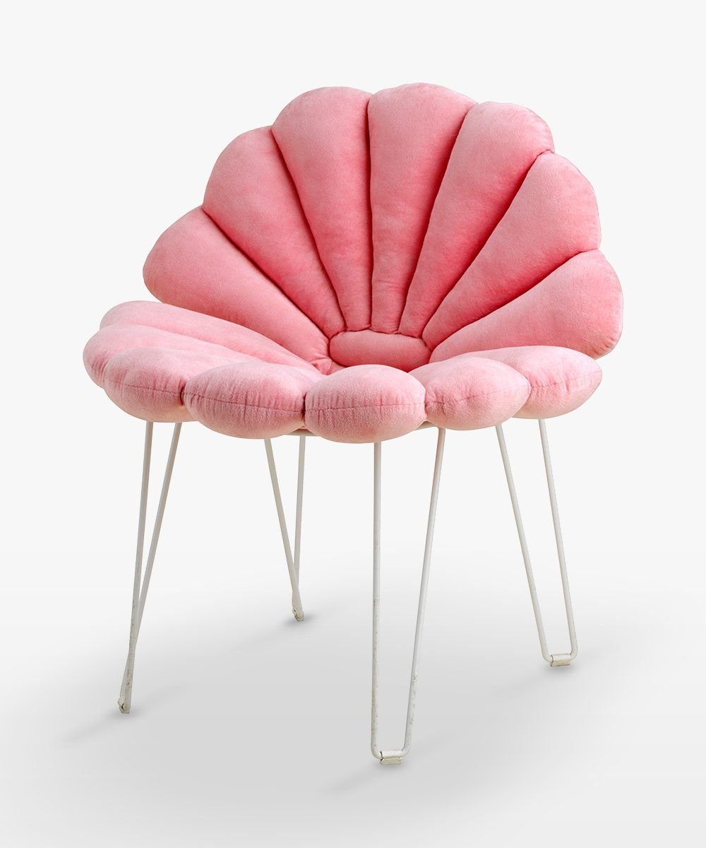 Розовое кресло стул мягкое