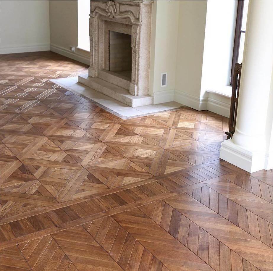Brown Chevron Oak parquet