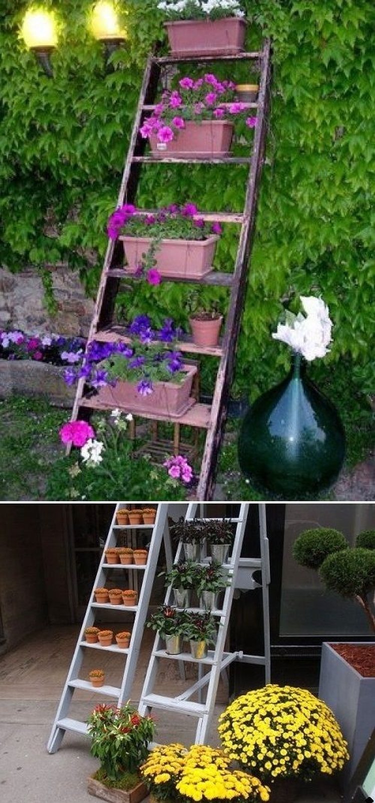 Этажерка для цветов в саду