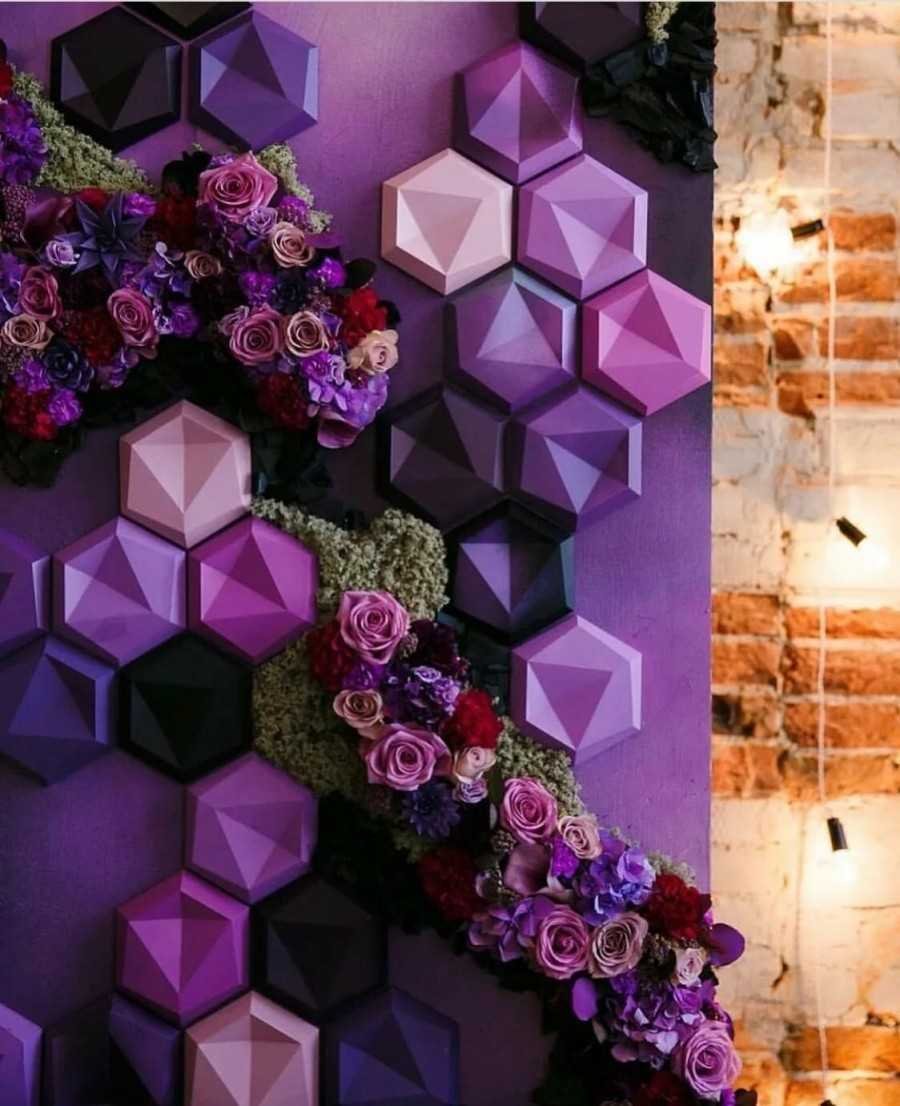 Декоративное украшение стен цветами