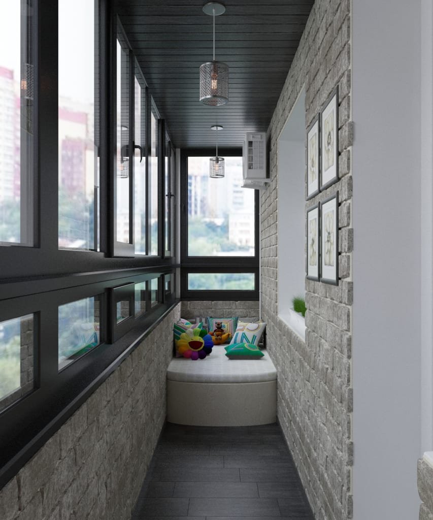 Отделка лоджии ламинатом