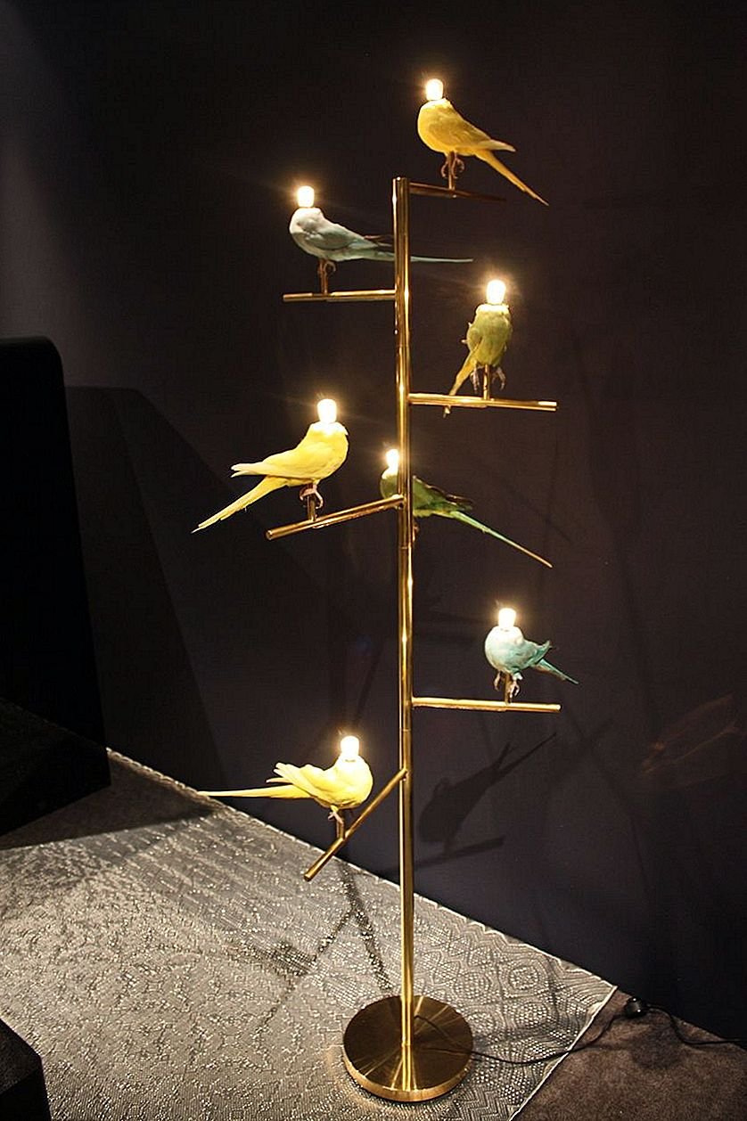 Дизайнерский светильник в виде птички