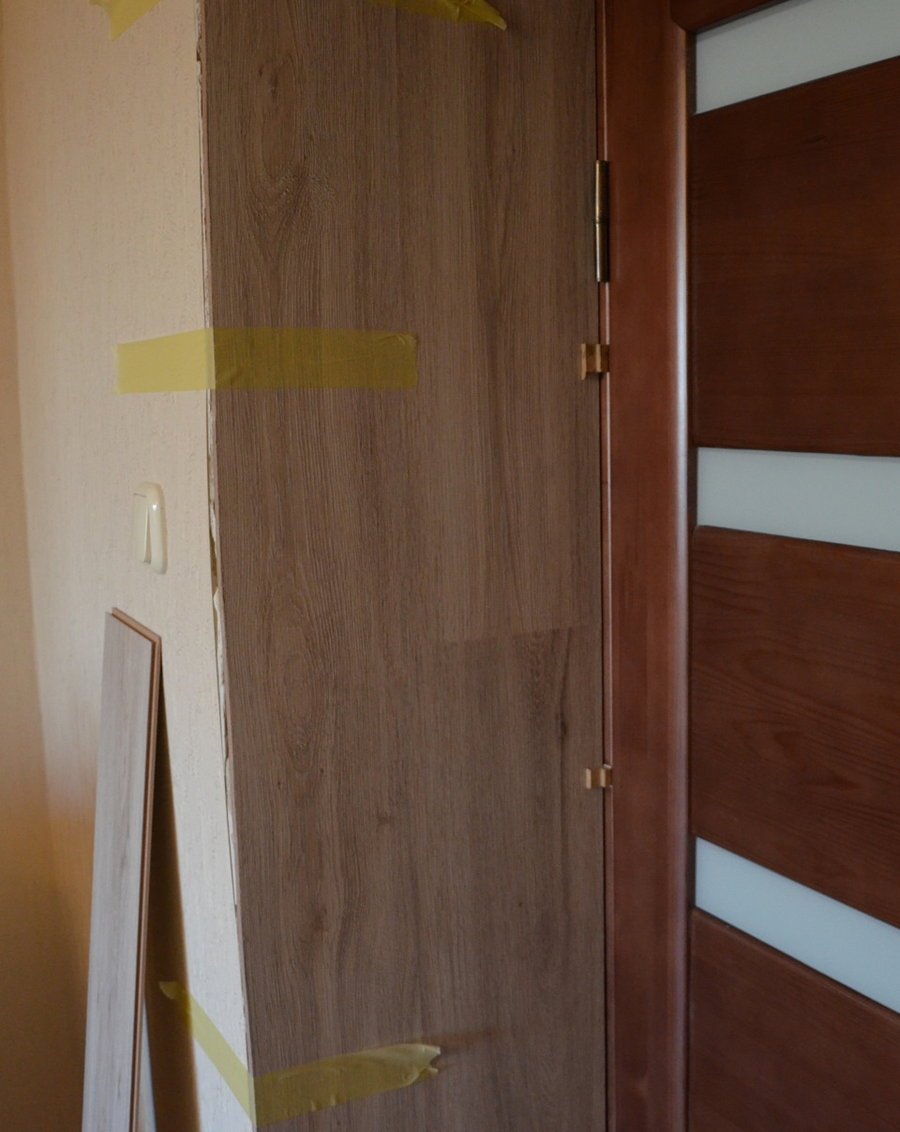 Отделка дверного проема ламинатом