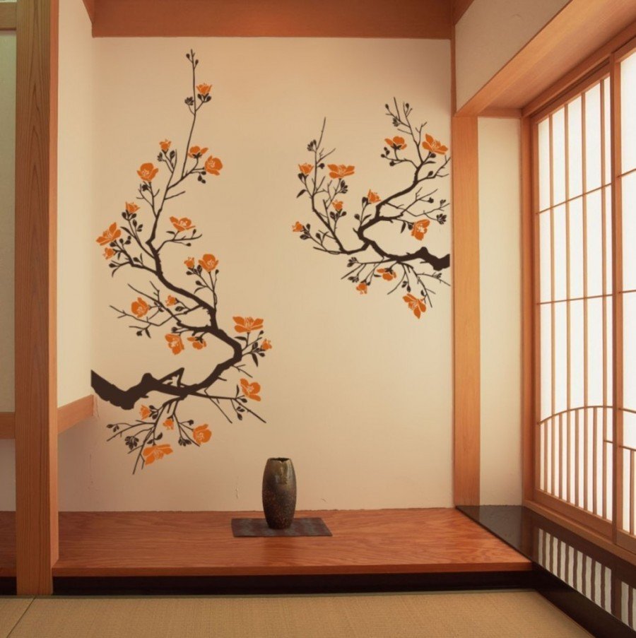 Стена в японском стиле