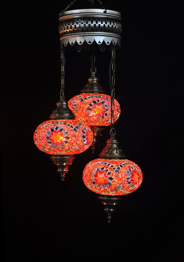 Турецкие светильники из цветного стекла