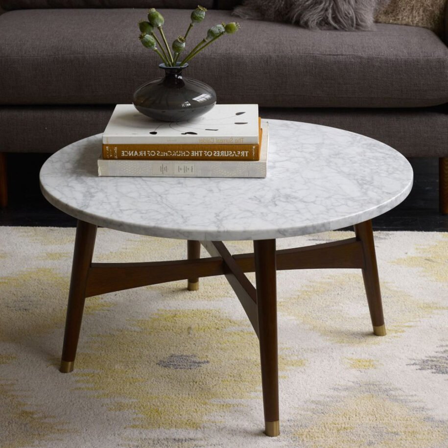 Coffee Table Roman Figures Polished Stainless Steel