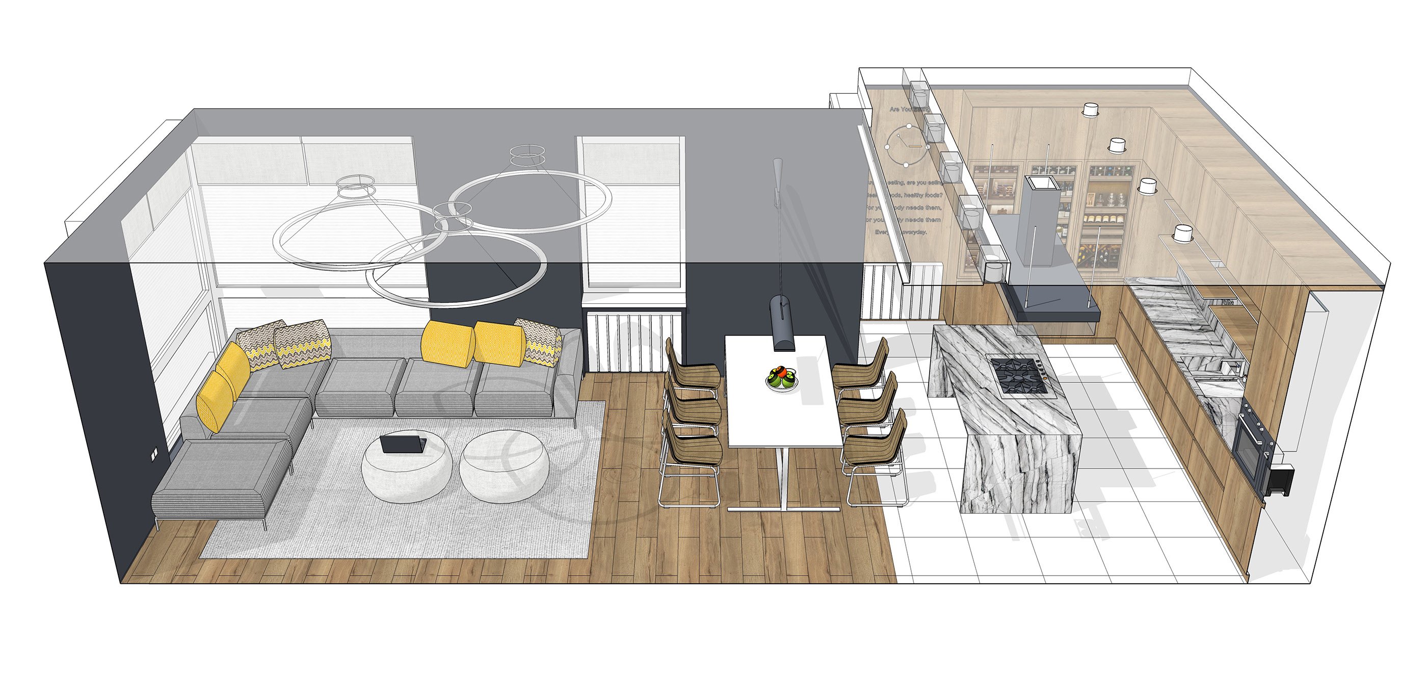 проект дизайн квартиры sketchup