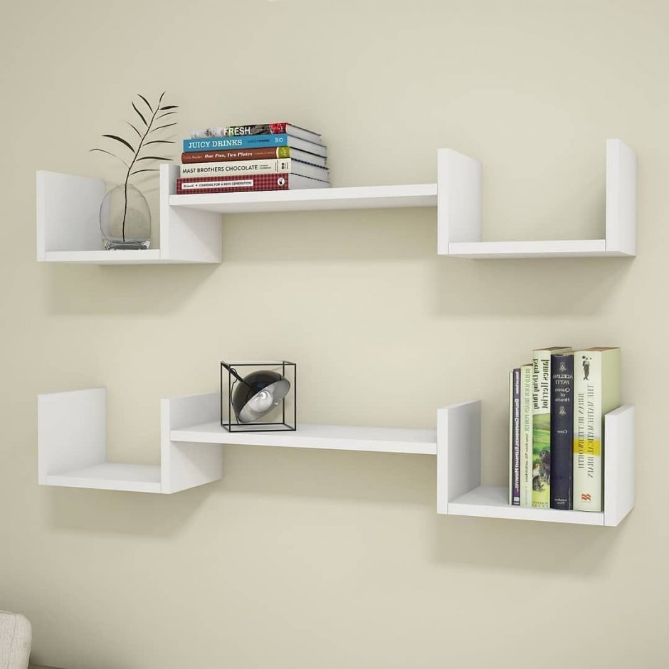 Полка "Wall Shelf-s (bas WL-001)" белая