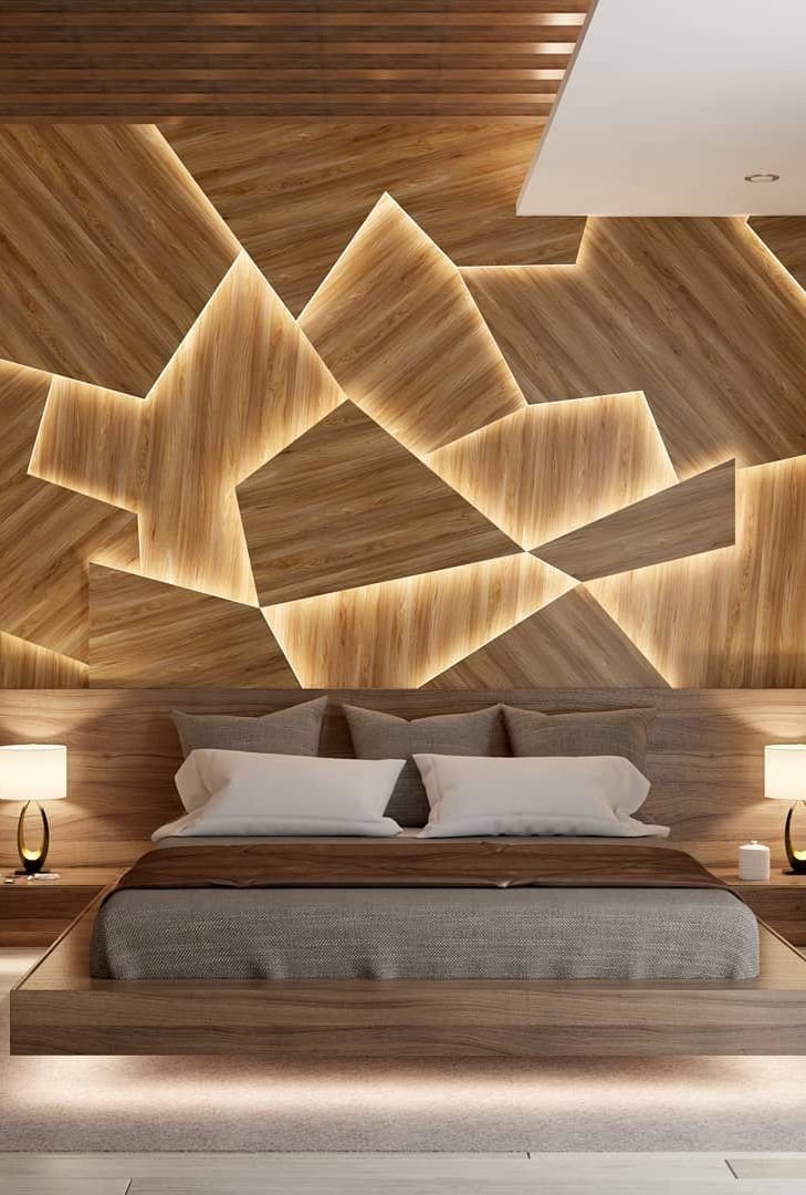 Современные деревянные стеновые панели