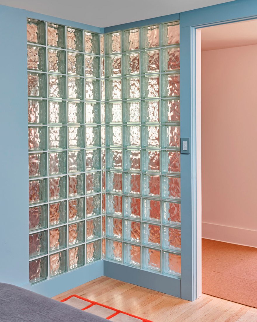 Душевая перегородка из стеклоблоков