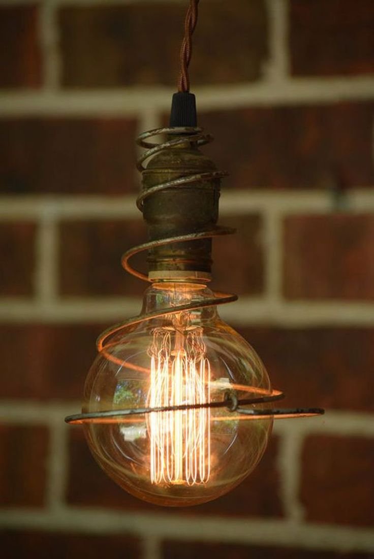 Светильник лофт с лампочками Эдисона