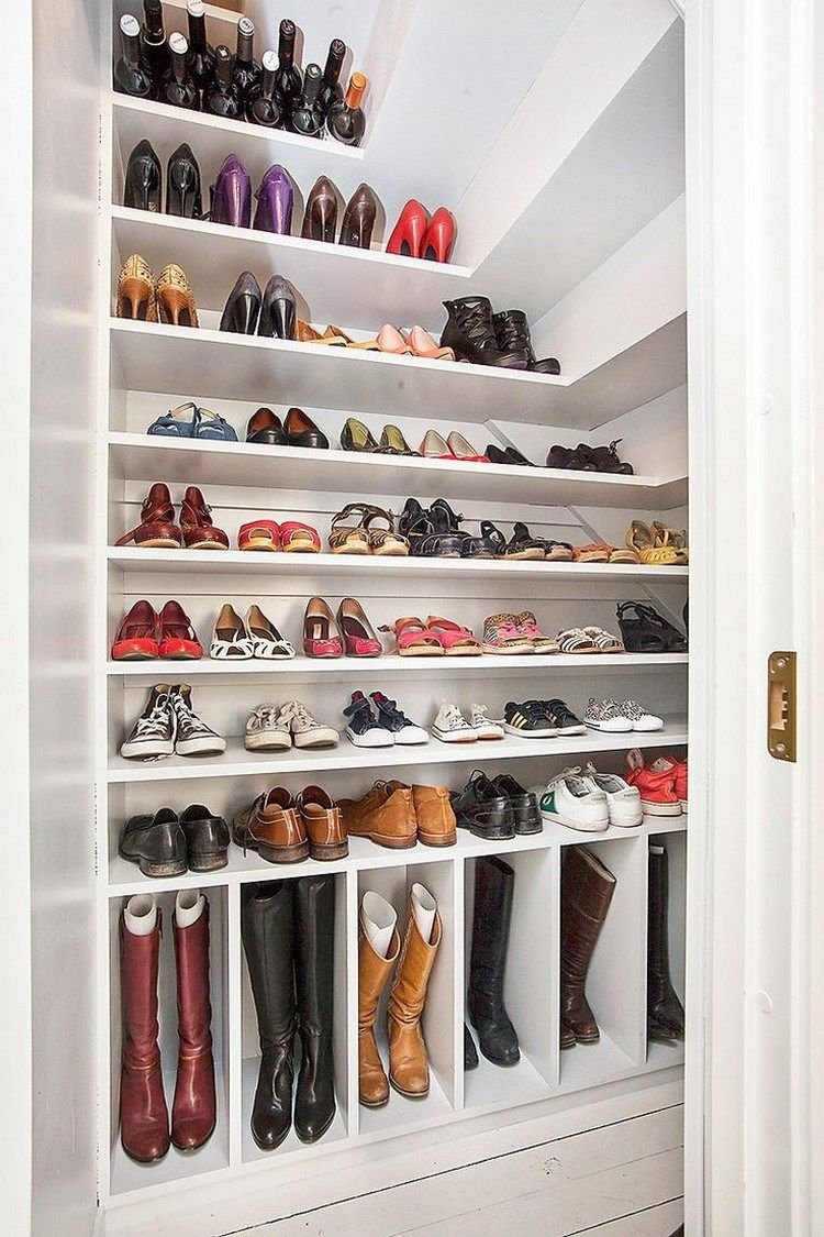 Полка для обуви в гардеробной