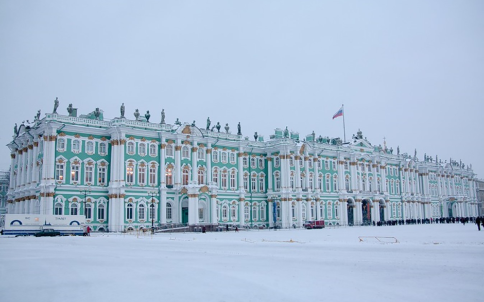 Эрмитаж Санкт-Петербург зима
