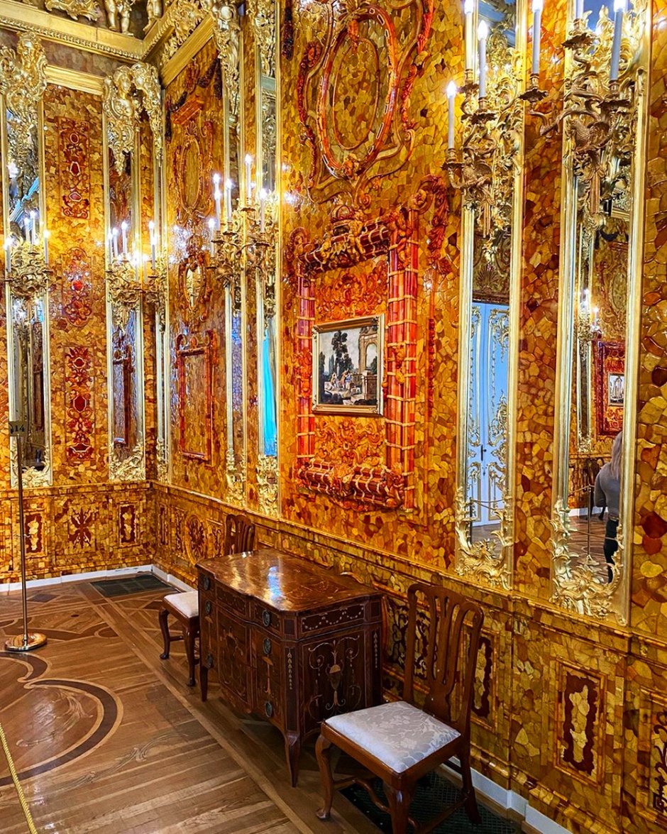 Большой Екатерининский дворец Пушкин Янтарная комната