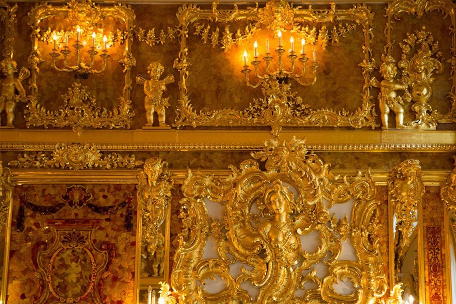 Екатерининский дворец Янтарная комната детали